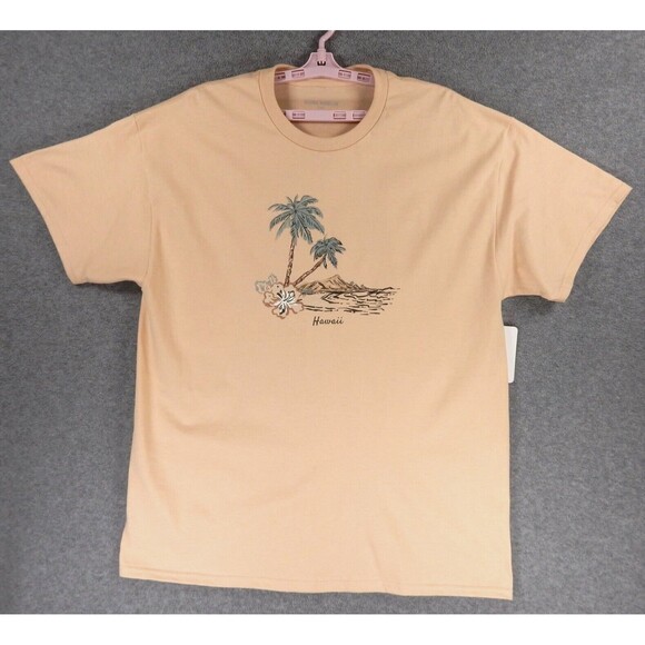 Hawaii Hibiscus Palm Tree Womens TShirt 2XL Pink Big Island Tropical Kona Marlin - Picture 1 of 7